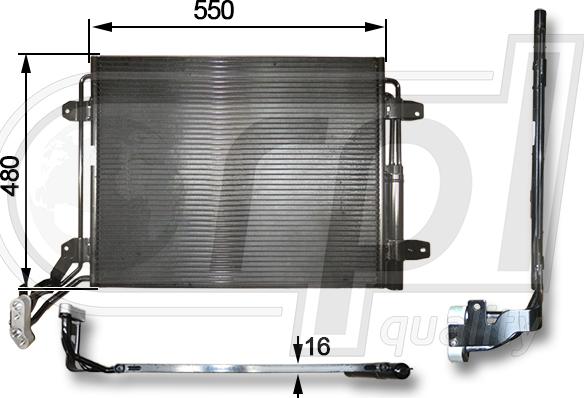 RPLQuality APCDVW5023 - Condenser, air conditioning car-mod.net