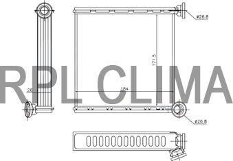 RPL QUALITY APCHAU1017 - Heat Exchanger, interior heating car-mod.net