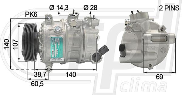 RPLQuality APCOAU0028 - Compressor, air conditioning car-mod.net