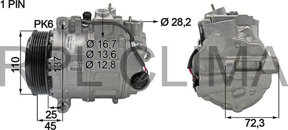 RPLQuality APCOMB0028 - Compressor, air conditioning car-mod.net