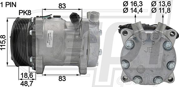 RPLQuality APCOMN5002 - Compressor, air conditioning car-mod.net