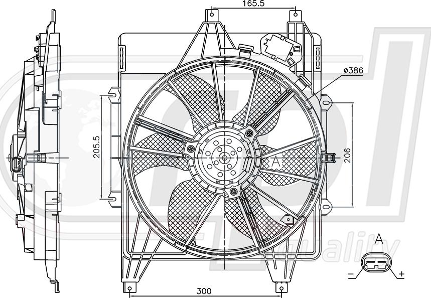 CARRO 011306450 - Fan, radiator car-mod.net