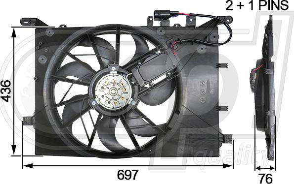 RPLQuality APELVO5008 - Fan, radiator car-mod.net