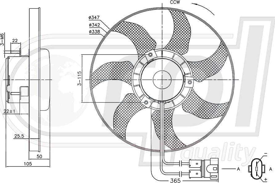 CARRO 886006465 - Fan, radiator car-mod.net