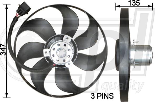 RPLQuality APELVW5011 - Fan, radiator car-mod.net