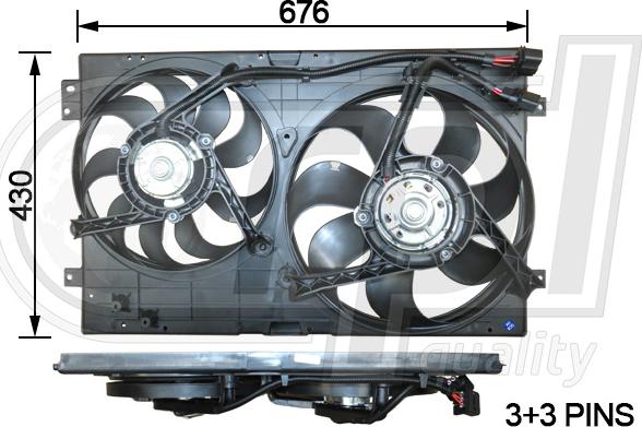 RPLQuality APELVW5031 - Fan, radiator car-mod.net