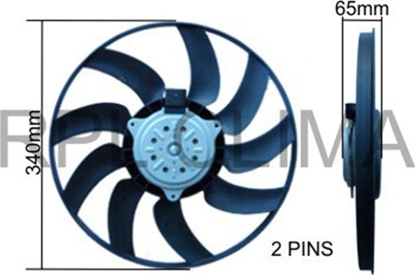 RPL QUALITY APELVW5074 - Fan, radiator car-mod.net