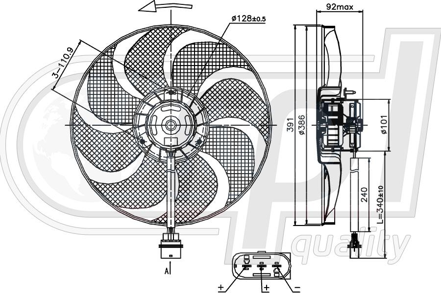 CARRO 041306450 - Fan, radiator car-mod.net