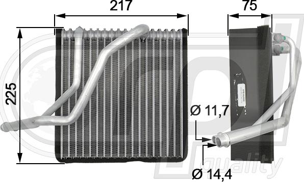 RPLQuality APEVAU5005 - Evaporator, air conditioning car-mod.net