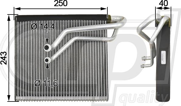 RPLQuality APEVAU5019 - Evaporator, air conditioning car-mod.net
