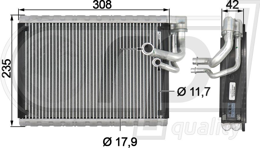 RPL QUALITY APEVAU5015 - Evaporator, air conditioning car-mod.net