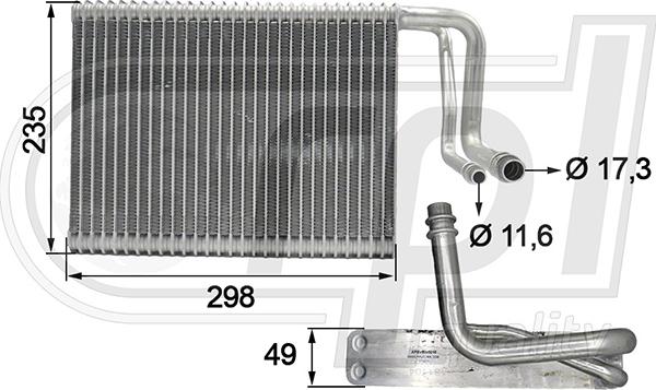 RPL QUALITY APEVBW5016 - Evaporator, air conditioning car-mod.net
