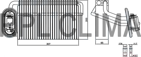 RPLQuality APEVDF0002 - Evaporator, air conditioning car-mod.net