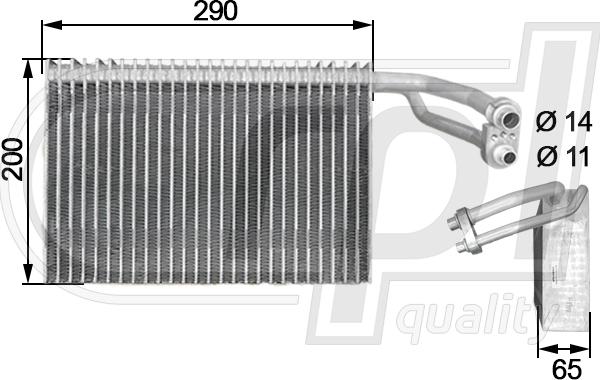 RPLQuality APEVMB5011 - Evaporator, air conditioning car-mod.net