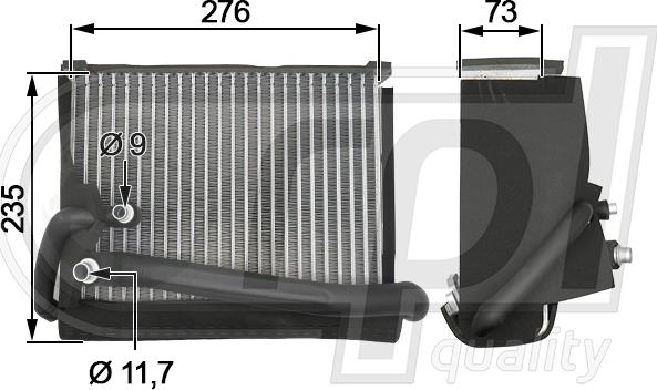 RPLQuality APEVOP5011 - Evaporator, air conditioning car-mod.net