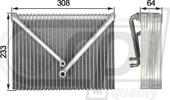 RPLQuality APEVVO5009 - Evaporator, air conditioning car-mod.net