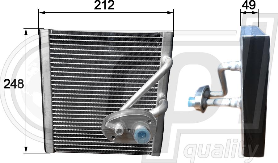 RPL QUALITY APEVVO5023 - Evaporator, air conditioning car-mod.net
