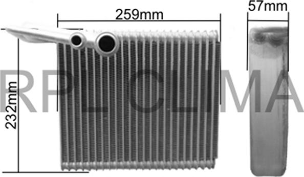 RPLQuality APEVVO0016 - Evaporator, air conditioning car-mod.net