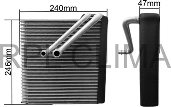 RPLQuality APEVVW0007 - Evaporator, air conditioning car-mod.net