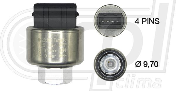 RPLQuality APPRUL0009 - Pressure Switch, air conditioning car-mod.net