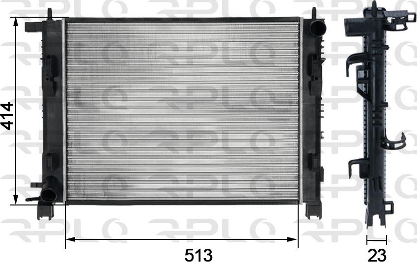RPL QUALITY APRARE5014 - Radiator, engine cooling car-mod.net