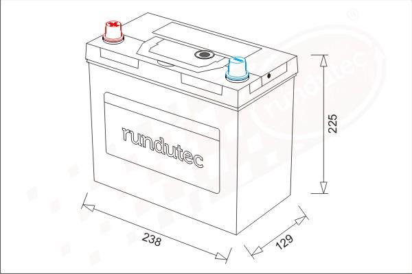 RUTEC RNU045LCNBL - Starter Battery car-mod.net