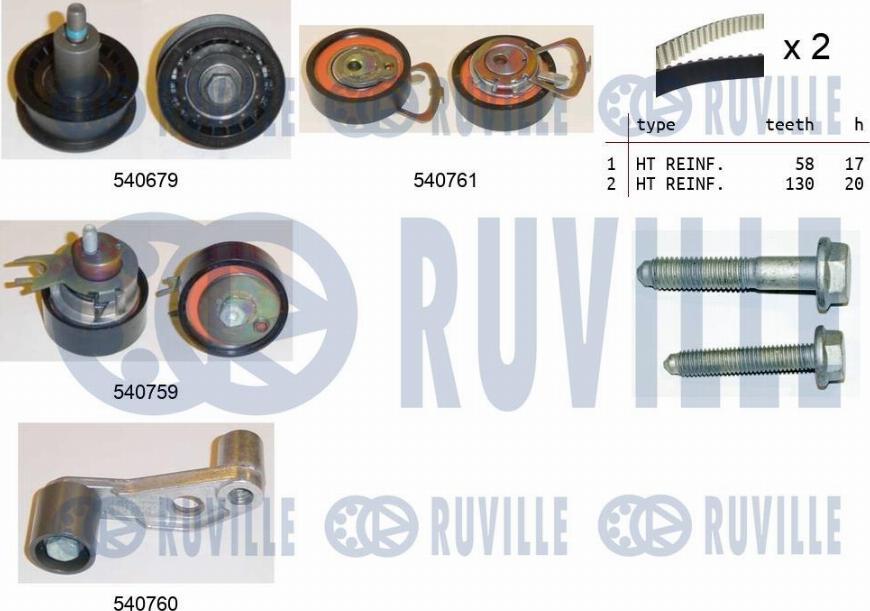 Ruville 550116 - Timing Belt Set car-mod.net