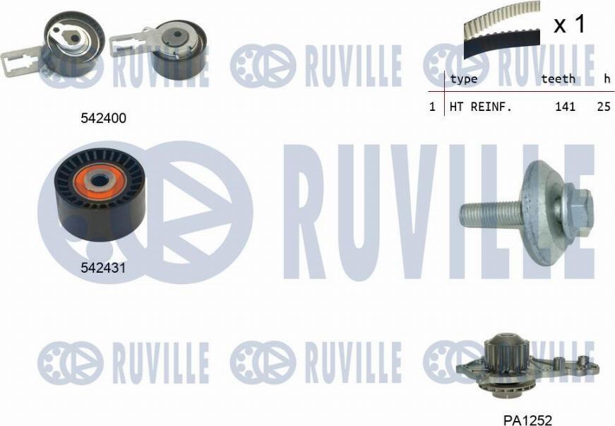 Ruville 5503581 - Water Pump & Timing Belt Set car-mod.net