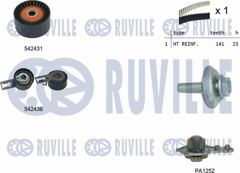 Ruville 5503681 - Water Pump & Timing Belt Set car-mod.net