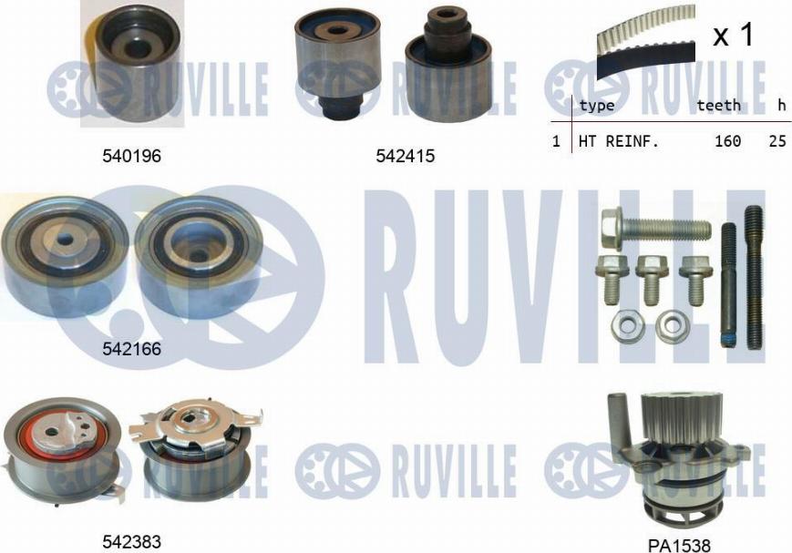 Ruville 5503351 - Water Pump & Timing Belt Set car-mod.net