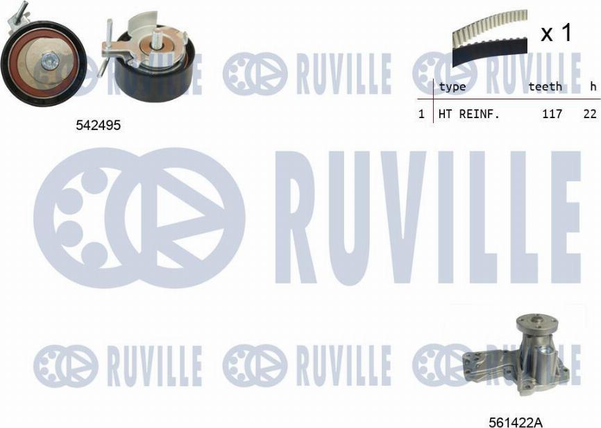 Ruville 5503741 - Water Pump & Timing Belt Set car-mod.net