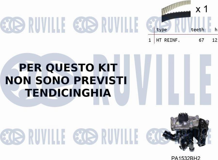 Ruville 55B0034 - Water Pump & Timing Belt Set car-mod.net