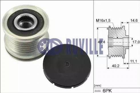 Ruville 56336 - Pulley, alternator, freewheel clutch car-mod.net