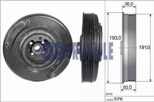 Ruville 515400 - Belt Pulley, crankshaft car-mod.net