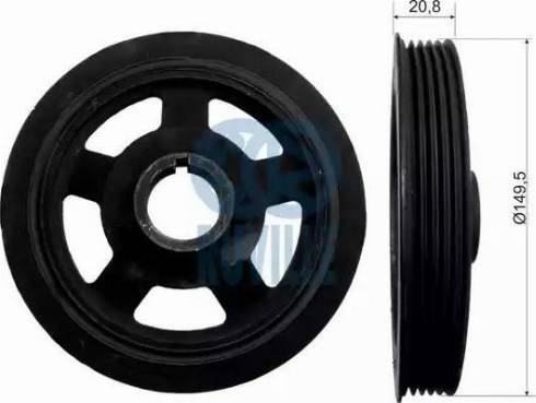 Ruville 518400 - Belt Pulley, crankshaft car-mod.net