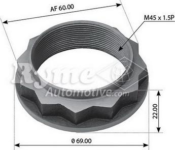 RYME 332058 - Nut, stub axle car-mod.net
