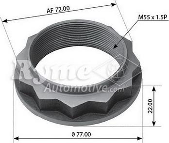 RYME 332057 - Nut, stub axle car-mod.net