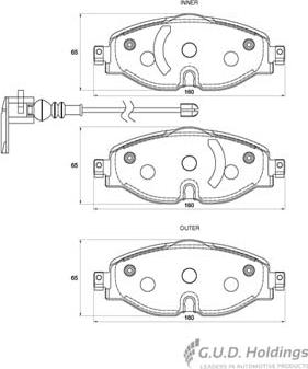 SAFELINE D4088 - Brake Pad Set, disc brake car-mod.net