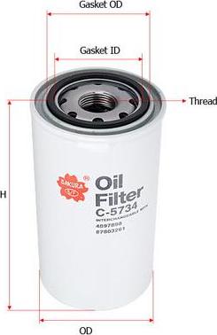 SAKURA Automotive C-5734 - Oil Filter car-mod.net