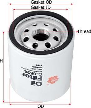 SAKURA Automotive C-6526 - Oil Filter car-mod.net