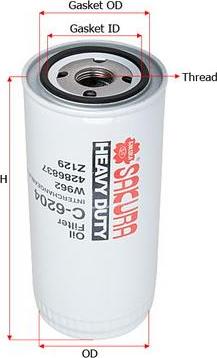 SAKURA Automotive C-6204 - Oil Filter car-mod.net