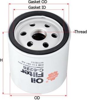 SAKURA Automotive C-6228 - Oil Filter car-mod.net