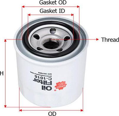 SAKURA Automotive C-1016 - Oil Filter car-mod.net