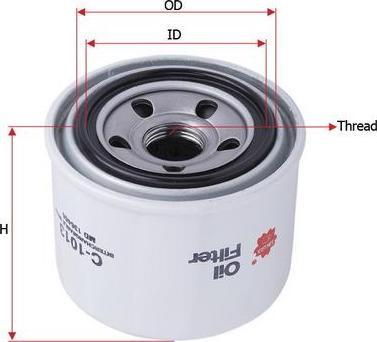 SAKURA Automotive C-1013 - Oil Filter car-mod.net