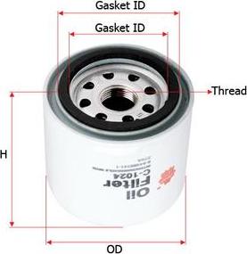 SAKURA Automotive C-1024 - Oil Filter car-mod.net