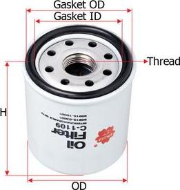 SAKURA Automotive C-1109 - Oil Filter car-mod.net
