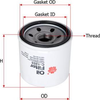SAKURA Automotive C-1204 - Oil Filter car-mod.net