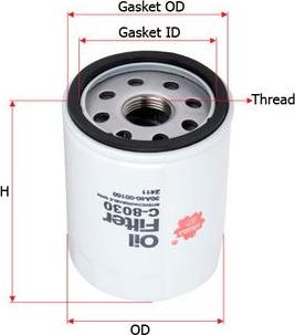 SAKURA Automotive C-8030 - Oil Filter car-mod.net