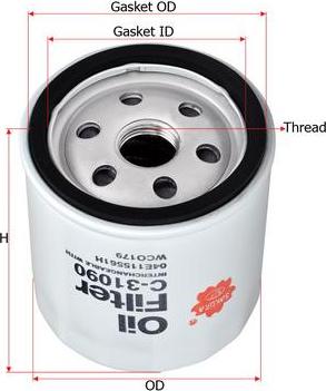 SAKURA Automotive C-31090 - Oil Filter car-mod.net