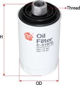 SAKURA Automotive C-31070 - Oil Filter car-mod.net